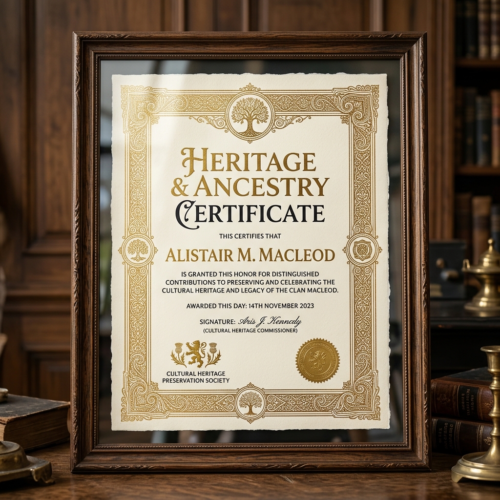 Heritage Certificate